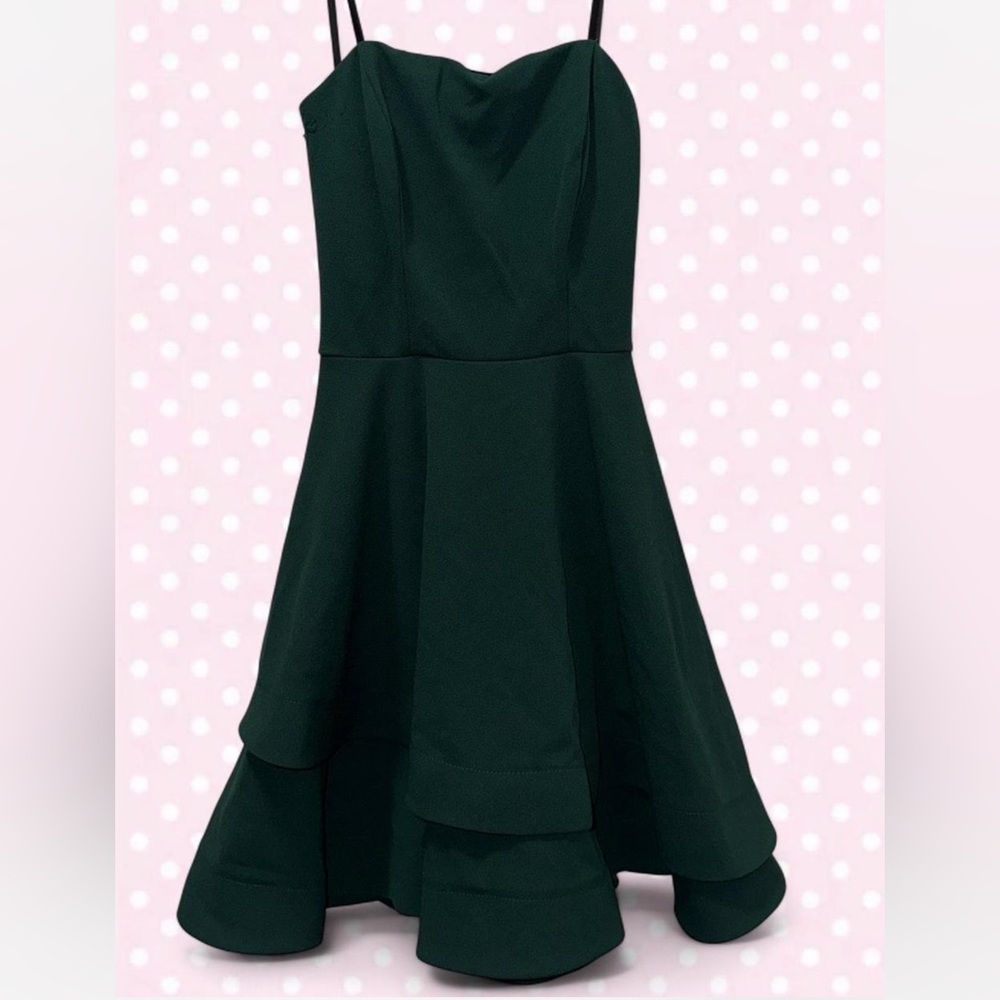 B. Darlin Deep Emerald Strapless Dress